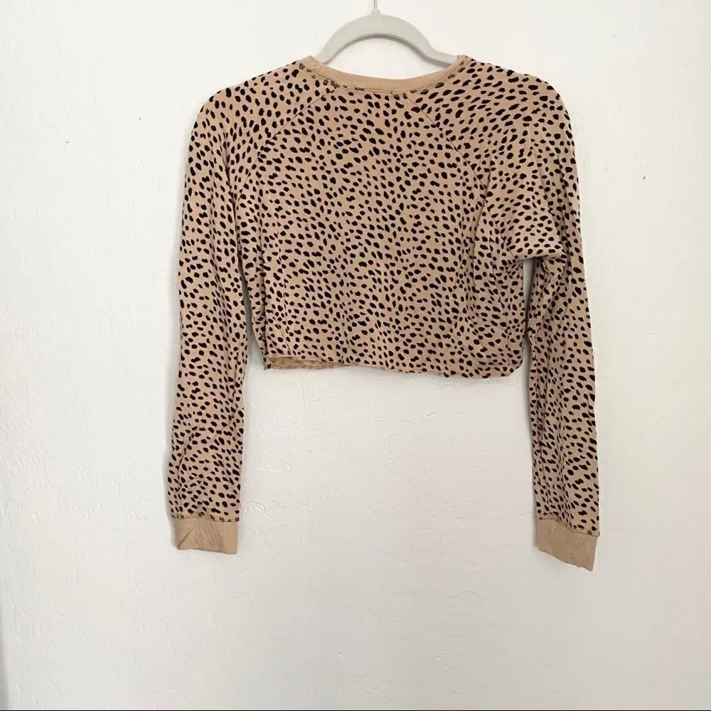 Forever 21 Active Cheetah Crop Top S